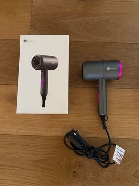 Slopehill Professional Ionic  Compact Hair Dryer in Gunmetal with Pink Accents